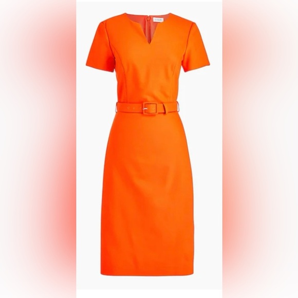 J.Crew Elegant Neon Orange  Women's Dress - Picture 1 of 12